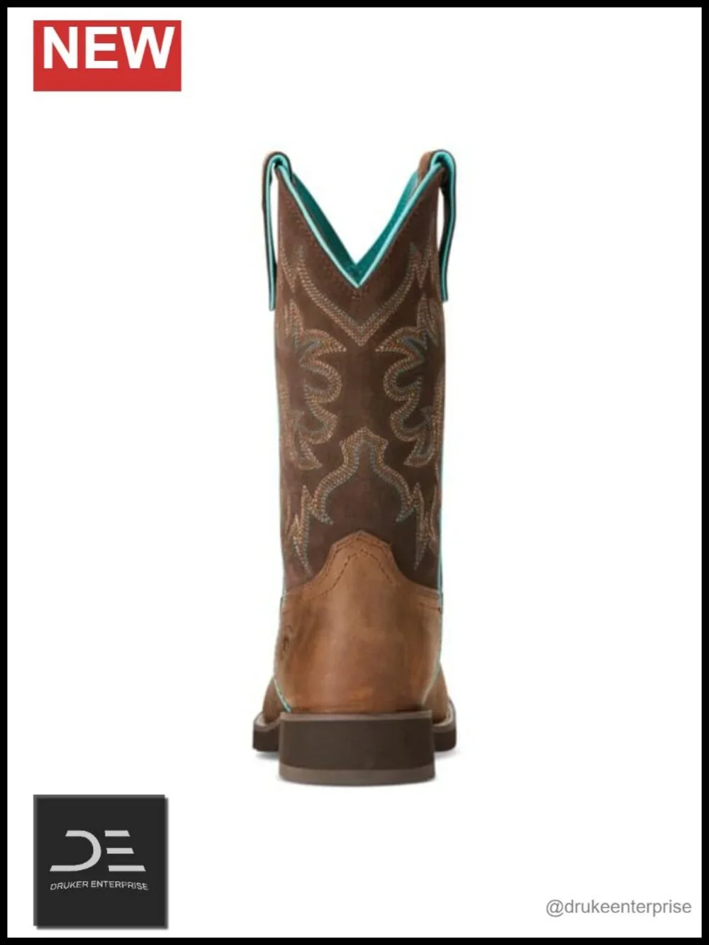 Leather 4LR Comfort Western Boot with Embroidered Details